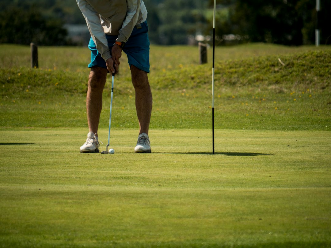 Golfista na hřišti